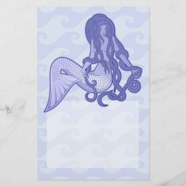 Flyer Sirena sentada azul (Atrás)