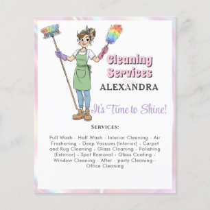 Flyer Sirvienta de limpieza de la casa Servicio de limpi