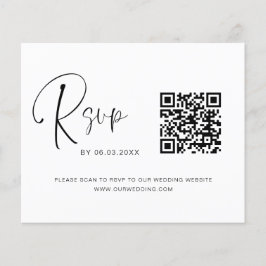 Flyer Sitio web de boda RSVP Código QR Presupuesto