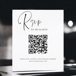 Flyer Sitio web del Boda de código QR de presupuesto RSV