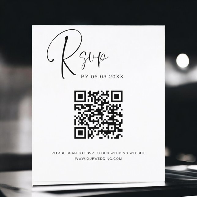 Flyer Sitio web del Boda de código QR de presupuesto RSV (Subido por el creador)