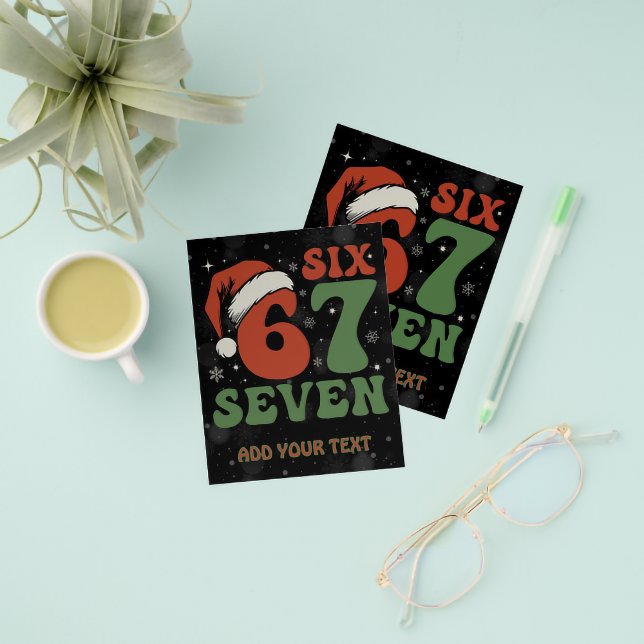 Flyer Six Seven 67 Funny Santa Hat Christmas Xmas Meme (Subido por el creador)
