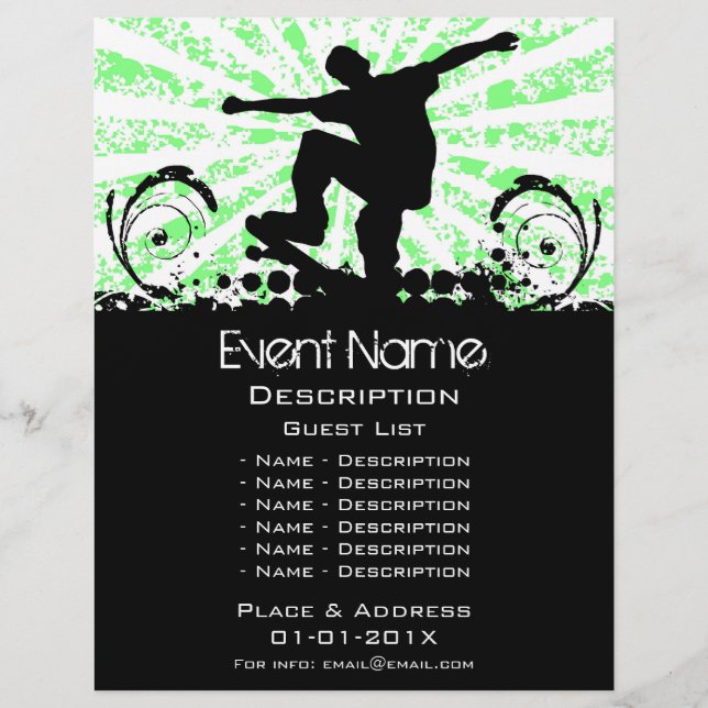 Flyer Skateboard Event Promotion (Frente)