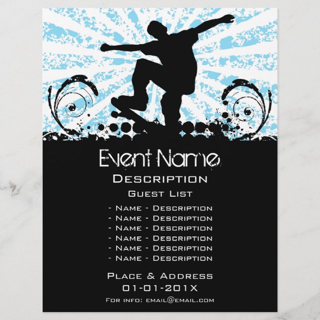 Flyer Skateboard Event Promotion (Frente)