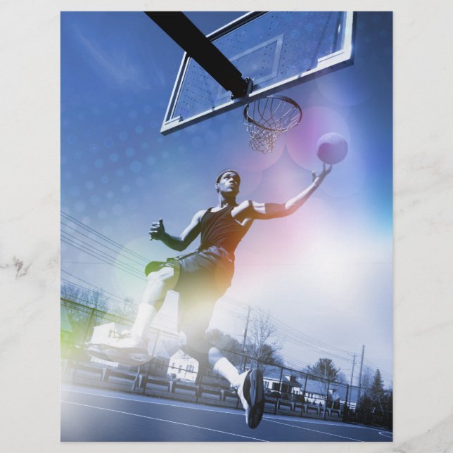 Flyer Slam Dunk, jugador de baloncesto (Frente)