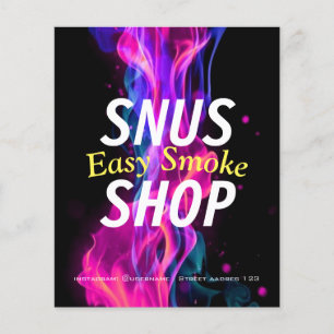 Flyer Smoke Vape Shop Material de negocios Bandera de Ja