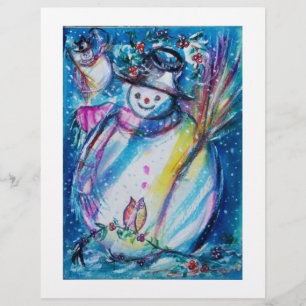 FLYER SNOWMAN CON OWL