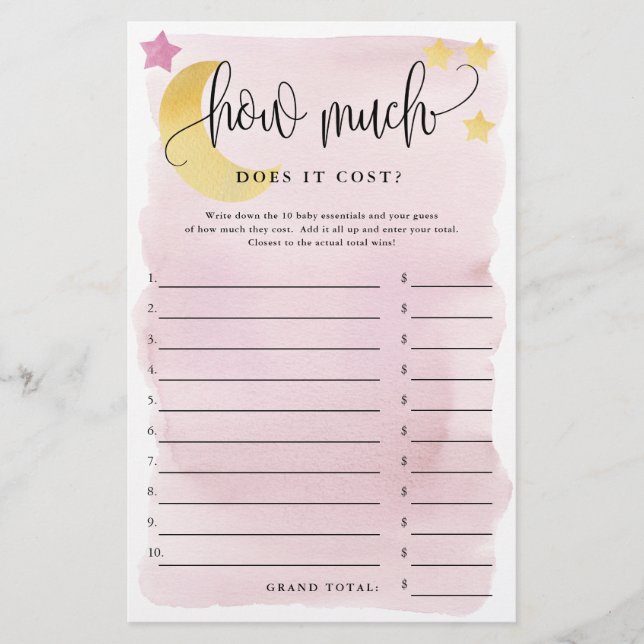 Flyer Sobre la luna, cuánto cuesta la tarjeta de juego d (Frente)