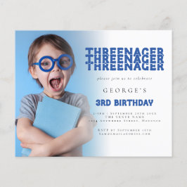 Flyer Sobreposición de foto de Threenager 3er cumpleaños