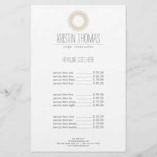 Flyer Sol Bohemio Dorado Mandala Yoga