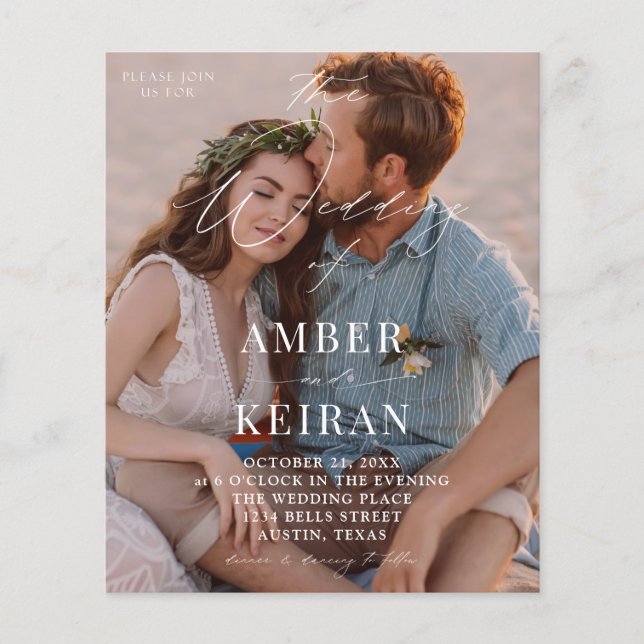 Flyer Sombras de champán de presupuesto - Boda fotográfi (Frente)