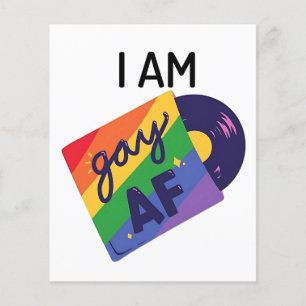 Flyer Soy gay AF Gracioso Mes del Orgullo LGBT