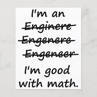 Flyer Soy ingeniero y soy bueno en matemáticas