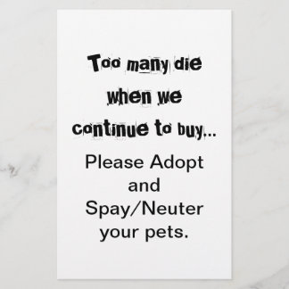 Flyer Spay Neuter Adopte