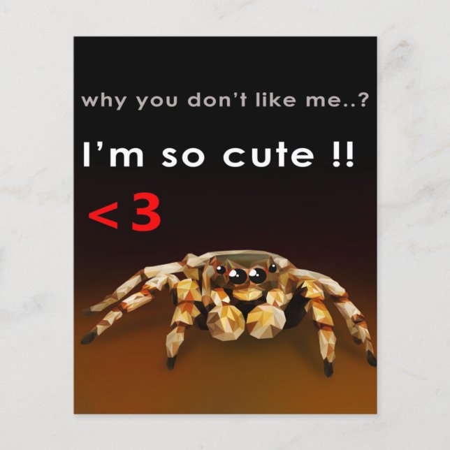 Flyer Spider, soy muy lindo | Araña Lover Gift (Frente)
