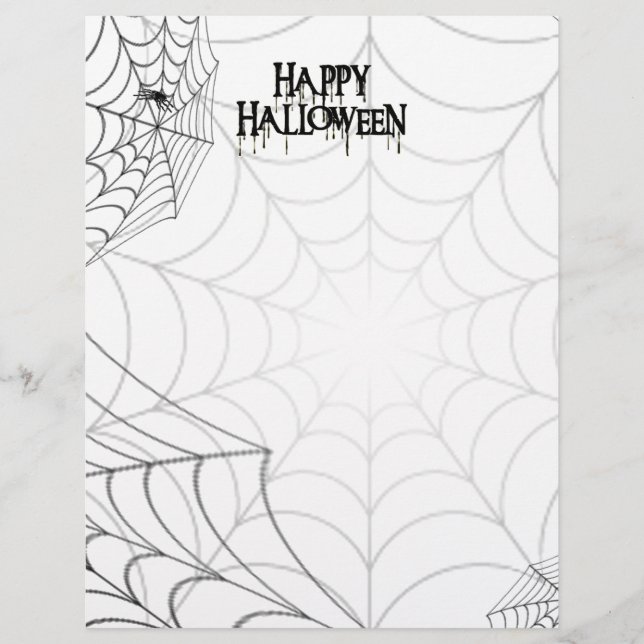 Flyer Spiderwebs Y Feliz Texto Alarmante De Halloween (Frente)