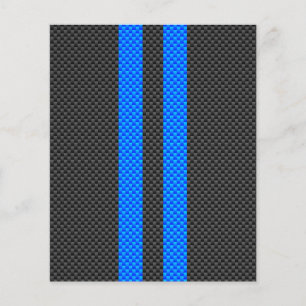 Flyer Sporty Blue Carbon Fiber Style Stripes de Carreras