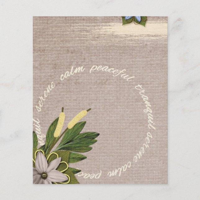 FLYER SRPL SERENE CALMA TRANQUILO PAÍS TRANQUILO DE FLOR (Frente)