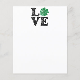 Flyer St Patrick's Day LOVE Shamrock Irish