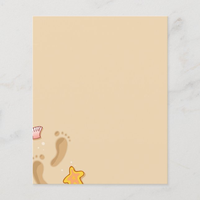 Flyer Stationery Beach Scene (Frente)