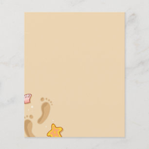 Flyer Stationery Beach Scene