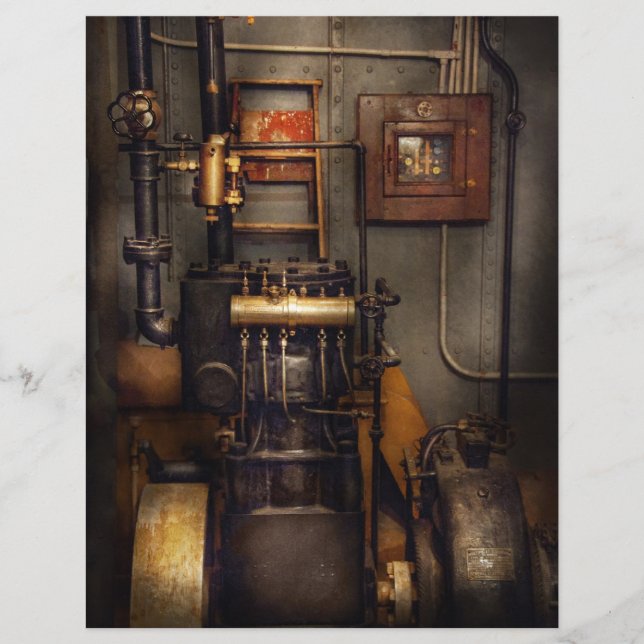 Flyer Steampunk - De vuelta en la sala del motor (Frente)