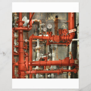 Flyer Steampunk - Dolor de cabeza de la tubería roja