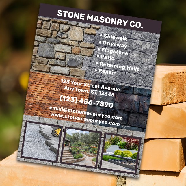 Flyer Stone Masonry Business (Subido por el creador)