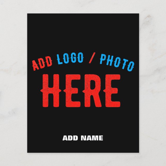 FLYER STYLISH MODERN CUSTOMIZABLE BLACK VERIFIED BRANDED (Frente)