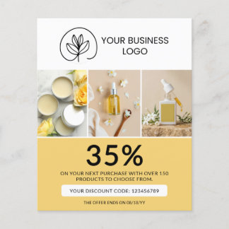 Flyer Stylish Yellow Marketing Discount Code
