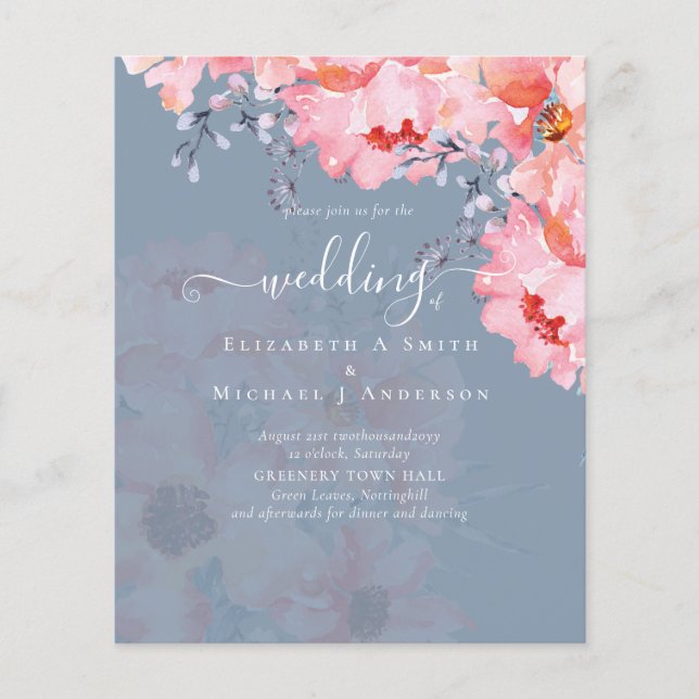 Flyer Sublime Blossoms rosa BODA SUITE - PRESUPUESTO (Frente)