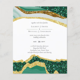 Flyer Sublime Boda de la Agencia de Oro Verde Esmeralda