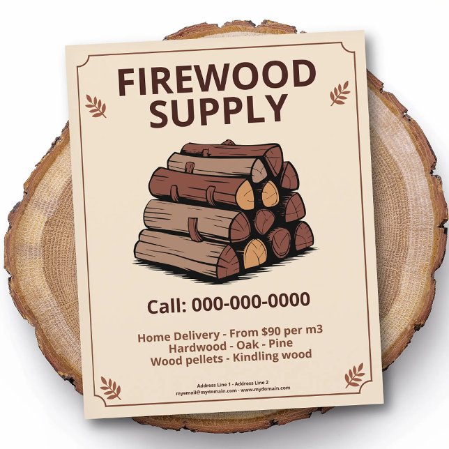 Flyer Suministro de Leña y Madera (Leaf & Firewood Supply Flyer)