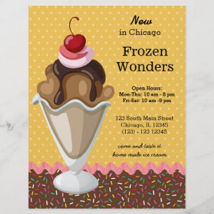 Flyer Sundae * elija color de fondo