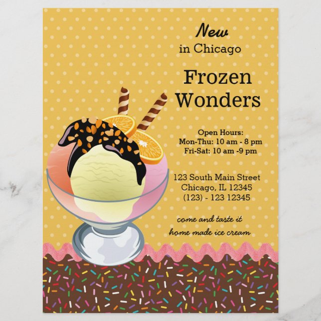 Flyer Sundae * elija color de fondo (Frente)