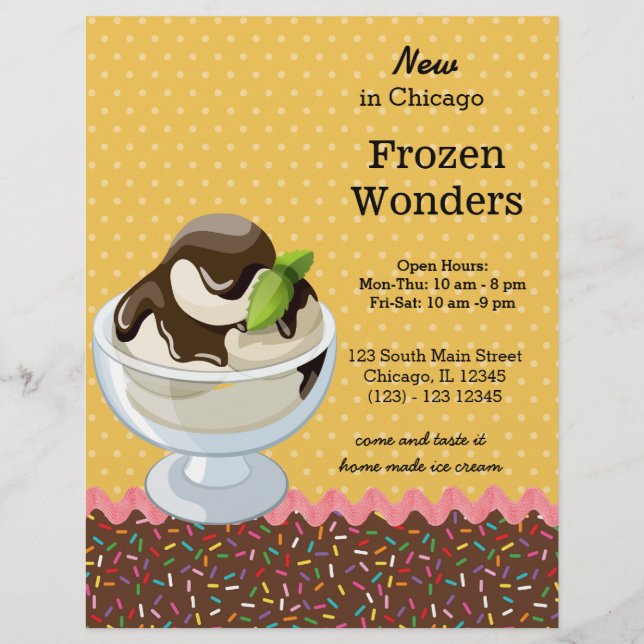 Flyer Sundae * elija color de fondo (Frente)