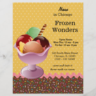 Flyer Sundae * elija color de fondo