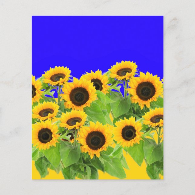Flyer Sunflower - Libertad Ucrania Paz Bandera ucraniana (Frente)