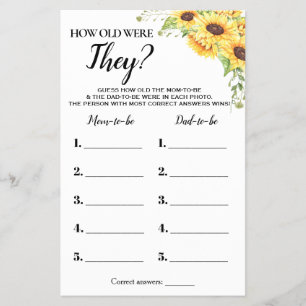 Flyer Sunflowers Qué Edad Tenían Las Tarjetas De Juego B