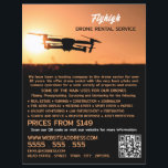 Flyer Sunset Drone Silhouette, compañía de alquiler de d<br><div class="desc">Silhouette de Drones Sunset,  Volantes Publicitarios De La Compañía De Alquiler De Drones Por La Tienda De Tarjetas De Negocios.</div>