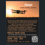 Flyer Sunset Drone Silhouette, compañía de alquiler de d<br><div class="desc">Silhouette de Drones Sunset,  Volantes Publicitarios De La Compañía De Alquiler De Drones Por La Tienda De Tarjetas De Negocios.</div>