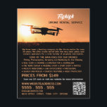 Flyer Sunset Drone Silhouette, compañía de alquiler de d<br><div class="desc">Silhouette de Drones Sunset,  Volantes Publicitarios De La Compañía De Alquiler De Drones Por La Tienda De Tarjetas De Negocios.</div>