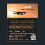 Flyer Sunset Drone Silhouette, compañía de alquiler de d<br><div class="desc">Silhouette de Drones Sunset,  Volantes Publicitarios De La Compañía De Alquiler De Drones Por La Tienda De Tarjetas De Negocios.</div>