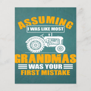 Flyer Suponiendo Abuelas   Regalo de agricultor genial