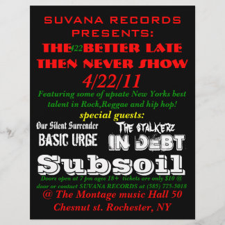 Flyer SUVANA RECORDS PRESENTA: "Cuanto mejor tarde...