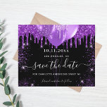 Flyer Sweet 16 black morple budget guardar la fecha<br><div class="desc">Tenga en cuenta que esta opción Guardar la fecha está en papel de volante y es muy delgada. Los sobres no están incluidos. Para más grueso Guardar la tarjeta de fecha (mismo diseño), por favor visite nuestra tienda. Una chica y de moda Salven la Fecha para una dulce fiesta de...</div>