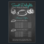 Flyer Sweet Bakery Chalkboard<br><div class="desc">El diseño del Sweet Bakery Chalkboard. Puede hacer clic en personalizar más adelante para cambiar las fuentes y puede cambiar los lugares y el tamaño de los dibujos.</div>