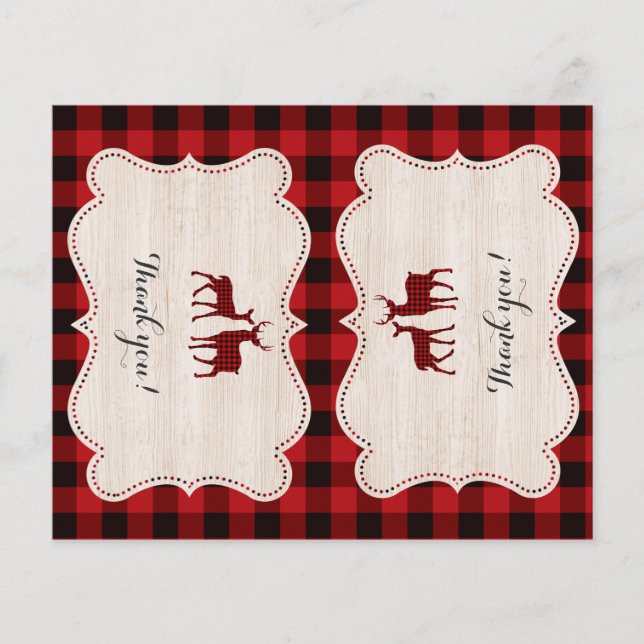 Flyer Sweet Lumberjack Baby Shower Gracias (Frente)