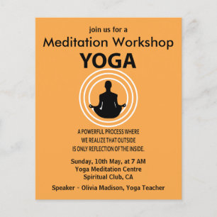 Flyer Taller de Meditación de Yoga Bienestar de Yoga