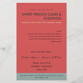 FLYER TALLER MODERNO DE CLASES DE PLANTILLAS DE FOTOS AZ